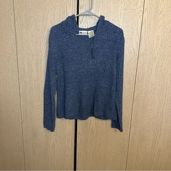 Faded Glory Blue Hooded Sweater Large - Picture 2 of 9